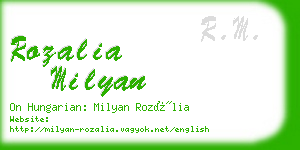 rozalia milyan business card